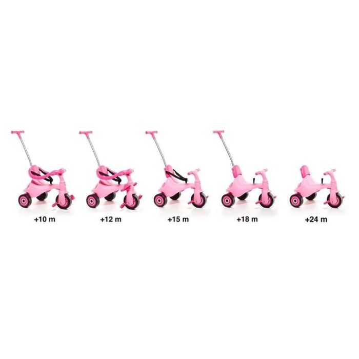 Molto Triciclo Urban Trike City Evolutivo 5 en 1 Rosa 89 cm para Bebés desde 10 Meses, Estructura de Metal y Plástico 10 Molto Triciclo Urban Trike City Evolutivo 5 en 1 Rosa 89 cm para Bebés desde 10 Meses, Estructura de Metal y Plástico 10