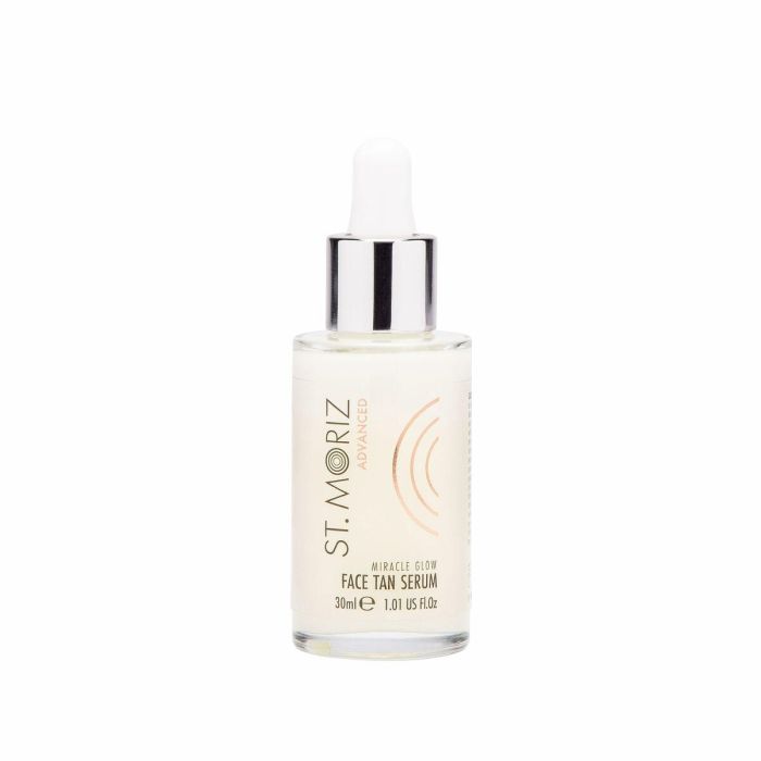 St. Moriz ADVANCED Miracle Glow Face Tan Serum Bronceador Facial con Q10 y Ácido Hialurónico, Antiedad, Todo Tipo Pieles, 30 ml