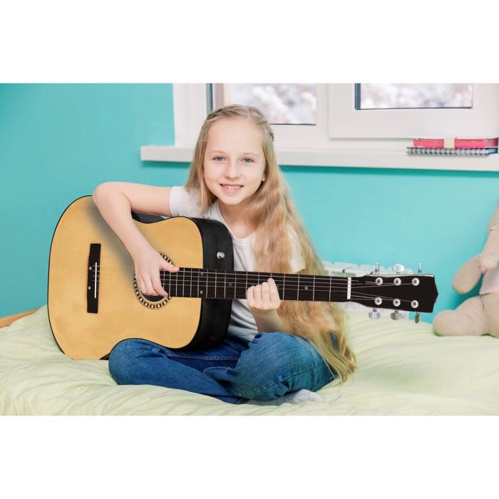 Lexibook Guitarra Acústica de Madera - 91 cm con 6 Cuerdas Reales y Llaves de Ajuste Metálicas, Incluye Correa y Púa 8 Lexibook Guitarra Acústica de Madera - 91 cm con 6 Cuerdas Reales y Llaves de Ajuste Metálicas, Incluye Correa y Púa 8