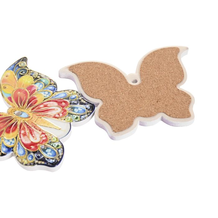Posavasos Shabby DKD Home Decor Multicolor 8 x 0.7 x 10.8 cm (72 Unidades) 2