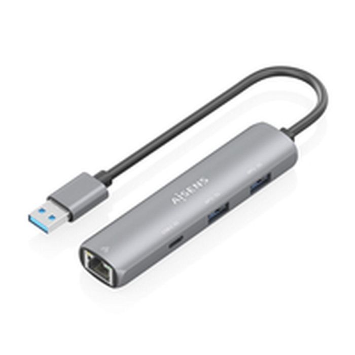 Hub USB Aisens ASUC-4P035-GR Gris 3 Hub USB Aisens ASUC-4P035-GR Gris 3