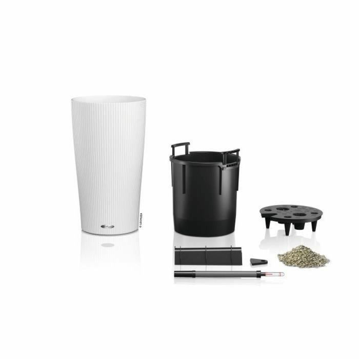 Lechuza 13940 Jardinera Cilindro Kit completo Blanco 6 L 2