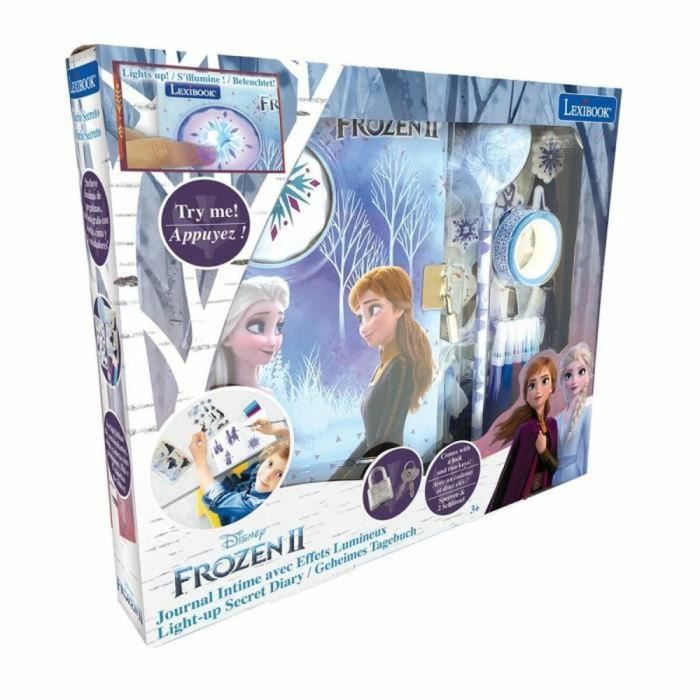LEXIBOOK Diario secreto electrónico Frozen Disney con candado y llave. Incluye bolígrafo, rotuladores, adhesivos y pegatinas. 3 LEXIBOOK Diario secreto electrónico Frozen Disney con candado y llave. Incluye bolígrafo, rotuladores, adhesivos y pegatinas. 3