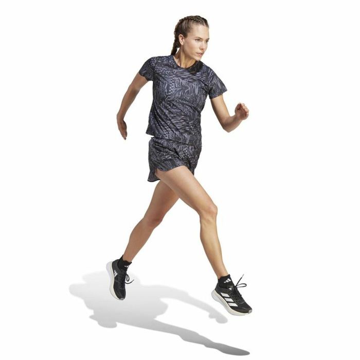 Camiseta de Manga Corta Mujer Adidas Ri 3B Aop Negro 3