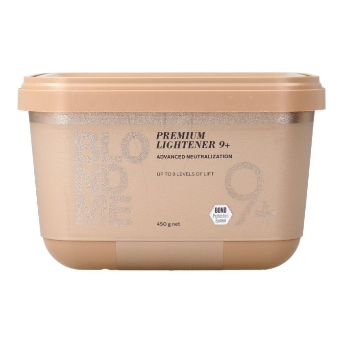 Schwarzkopf BLONDME PREMIUM LIGHTENER 9+ 450g - Aclara hasta 9 tonos, refuerza la fibra capilar Schwarzkopf BLONDME PREMIUM LIGHTENER 9+ 450g - Aclara hasta 9 tonos, refuerza la fibra capilar