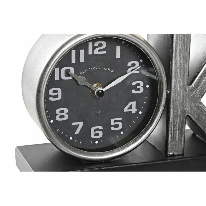 Reloj Sobremesa Loft DKD Home Decor Negro Plateado 8 x 15 x 23 cm (2 Unidades) 2 Reloj Sobremesa Loft DKD Home Decor Negro Plateado 8 x 15 x 23 cm (2 Unidades) 2
