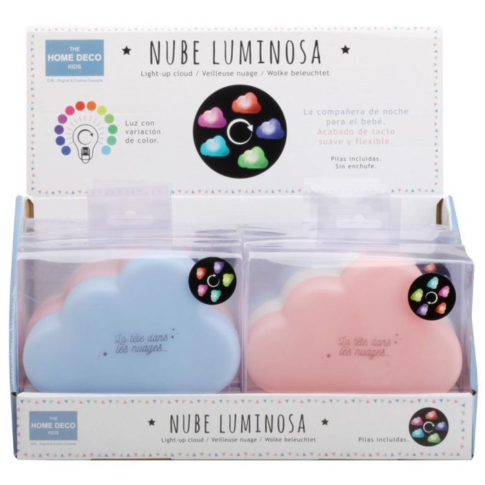 Home Deco Kids Luz Quitamiedo Nube para Niños con Luces de Colores Surtidos 3