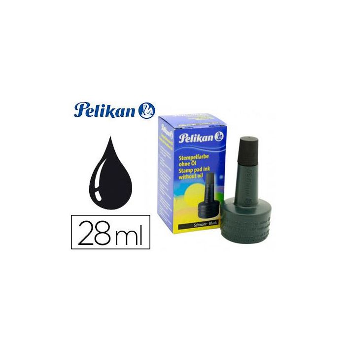 Tinta Tampon Pelikan Negro Bote 28 mL