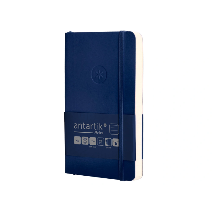 Antartik Cuaderno A6 Tapa Blanda Rayas Azul Marino 100 Hojas 80gr FSC 3