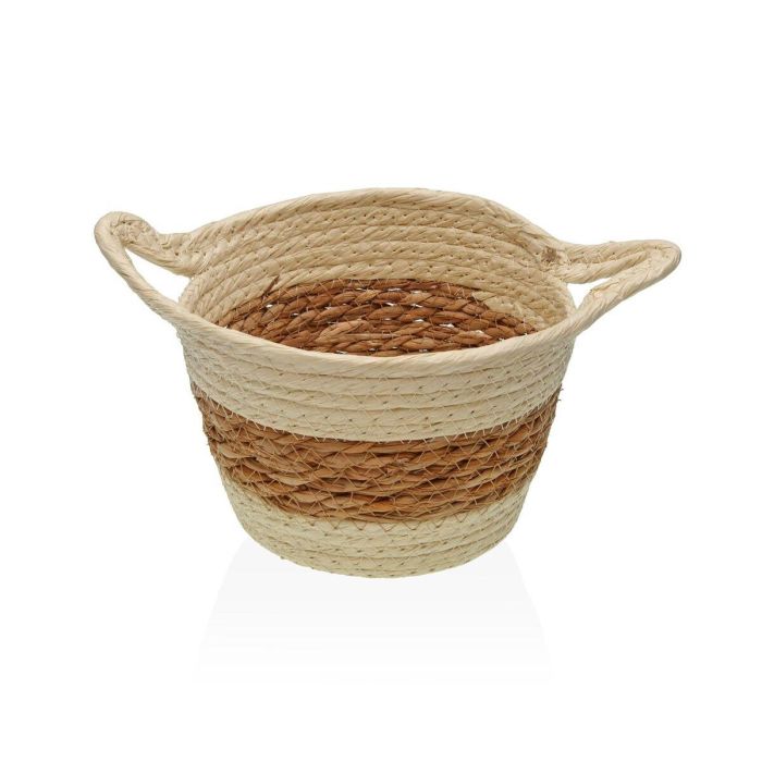 Cesta Redonda con Asas Beige Versa 19x13 cm - Alga y Papel (2 Unidades) Cesta Redonda con Asas Beige Versa 19x13 cm - Alga y Papel (2 Unidades)