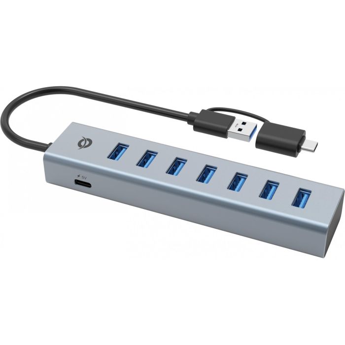 Conceptronic HUBBIES21G Hub USB 3.0 Gris 7 Puertos USB-A Macho USB-C Macho 5 Gbps 1 Conceptronic HUBBIES21G Hub USB 3.0 Gris 7 Puertos USB-A Macho USB-C Macho 5 Gbps 1