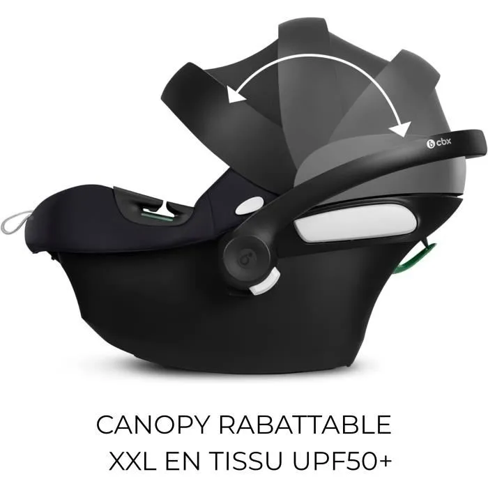 Cybex Silla de Coche Aton B2 i-Size + Base One - 0-24 Meses - Volcano Black 3