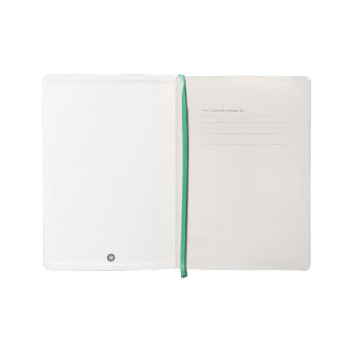 Cuaderno Con Gomilla Antartik Notes Tapa Blanda A5 Hojas Cuadricula Gris Y Turquesa 80 Hojas 80 gr Fsc 6