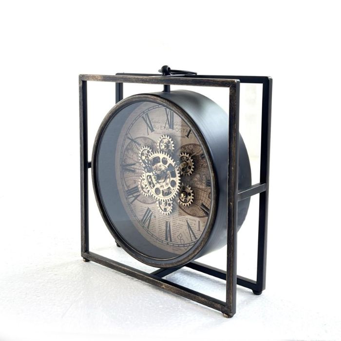 Reloj Sobremesa Vintage DKD Home Decor Negro Dorado 9 x 32 x 30 cm 1