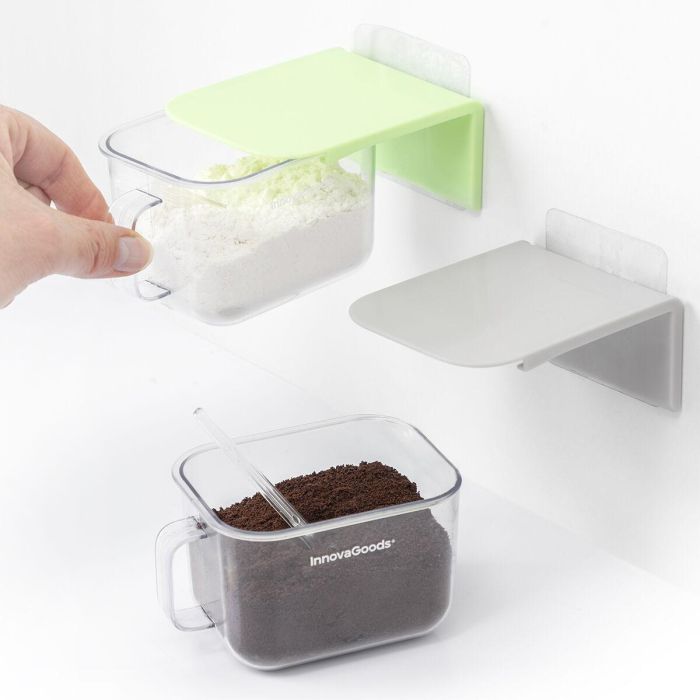 Recipientes de Cocina Adhesivos Extraíbles Handstore InnovaGoods Pack de 2 uds 5 Recipientes de Cocina Adhesivos Extraíbles Handstore InnovaGoods Pack de 2 uds 5