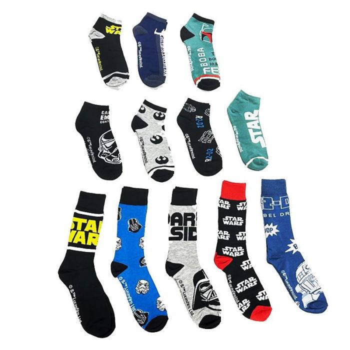 Cerdá Caja Regalo 12 Pares Calcetines Star Wars Talla 40-46 2