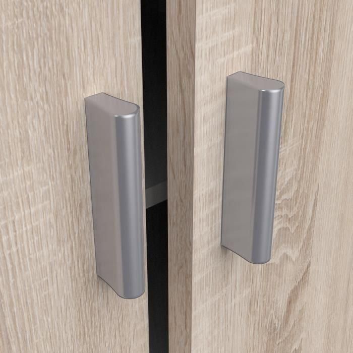 Dmora Zapatero moderno roble cepillado/blanco perla, 2 puertas, 6 estantes, 21 pares de zapatos - L 54,6 x P 35,3 x H 108,4 cm 3