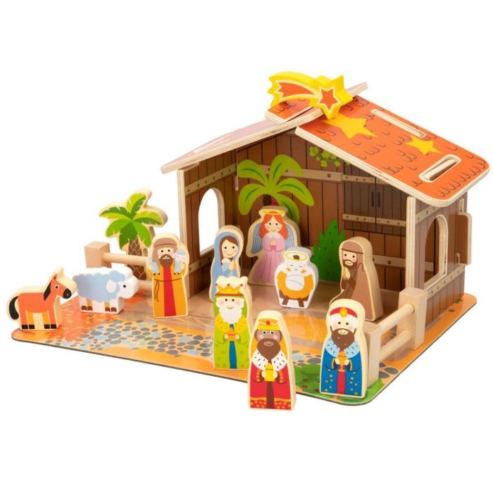Belén de Navidad Woomax Madera 29,5 x 16,5 x 22 cm (20 Piezas) (6 Unidades) 6