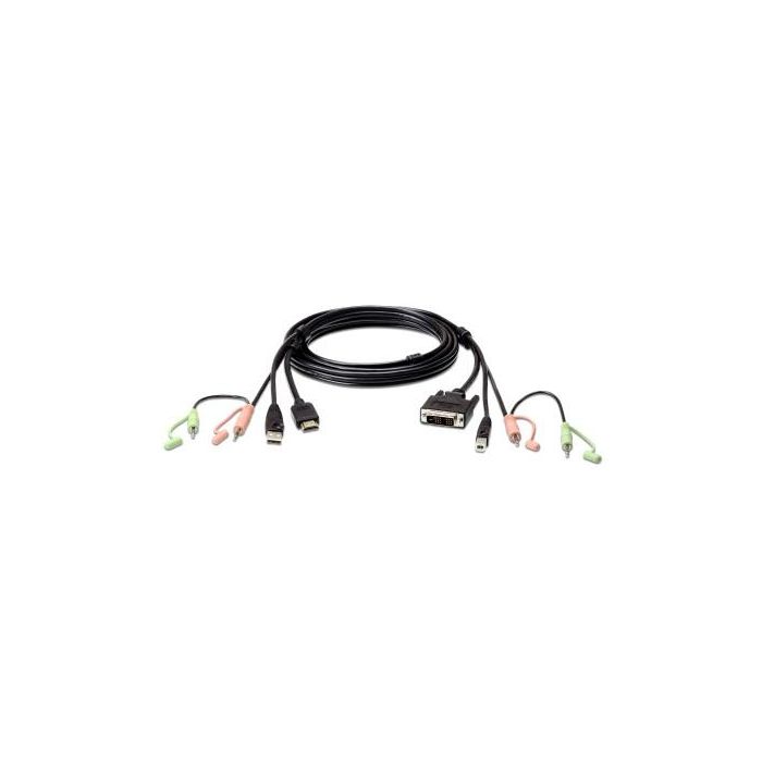 Aten Cable KVM USB HDMI a DVI-D de 1.8 Metros con Audio