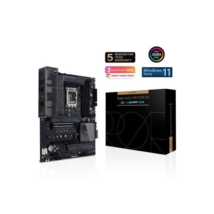 Placa Asus Proart B660-Creator D4,Intel,1700,B660,4Ddr4,Atx 3