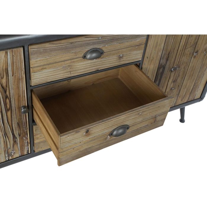 Aparador DKD Home Decor 144 x 45 x 75 cm Abeto Natural Metal Gris claro 3 Aparador DKD Home Decor 144 x 45 x 75 cm Abeto Natural Metal Gris claro 3