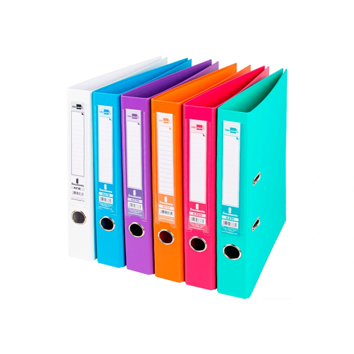 Liderpapel Archivador de palanca A4 Documenta Trending forrado PVC con rado lomo 52 mm colores surtidos 1