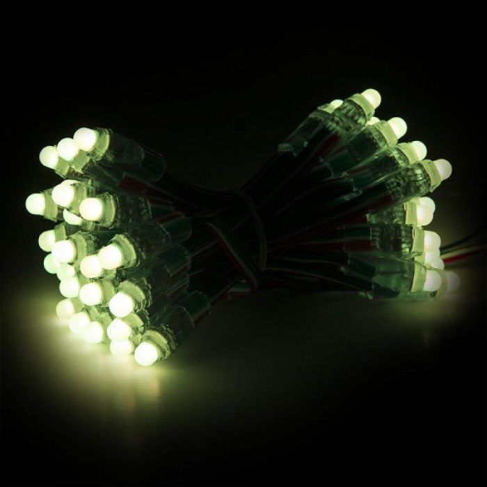 Epistar DE-PIX-12-RGB Pixel LED RGB 0.3W 6Lm 12mm 5V Módulo Individual Cadena 50 Unidades 50.000H 6