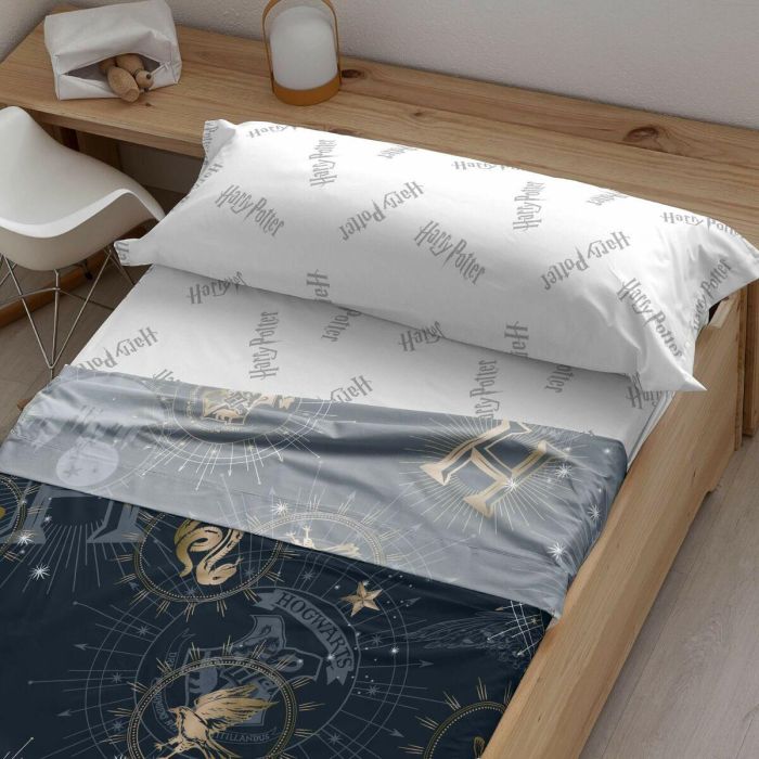 Juego de Sábanas Harry Potter HPotter Gold Multicolor Cama 90 cm 4