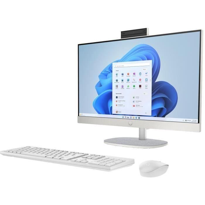 PC todo en uno HP 24-cr0067nf - Windows 11 - Pantalla FHD IPS de 23,8" - Ryzen 5 7520U - 16 GB de RAM - 512 GB de almacenamiento - Teclado y ratón inalámbricos 2