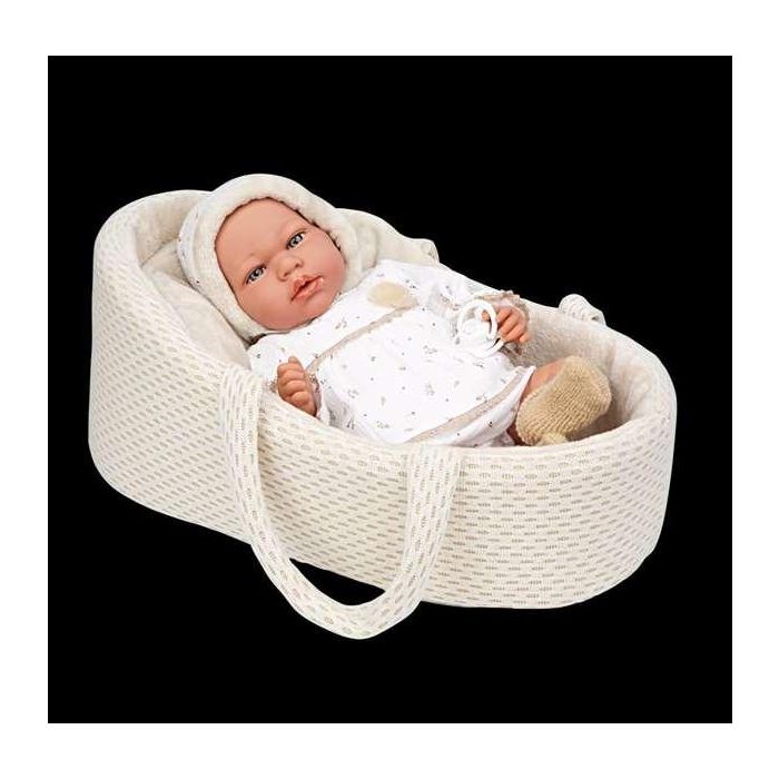 Muñeca elegance 40 cm andie beige c/capazo c/mecanismo lloro try me 7