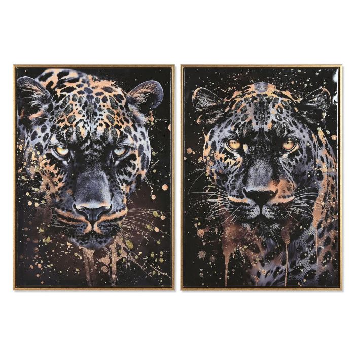Cuadro Colonial DKD Home Decor Negro Dorado 3.5 x 70 x 50 cm (2 Unidades) Cuadro Colonial DKD Home Decor Negro Dorado 3.5 x 70 x 50 cm (2 Unidades)
