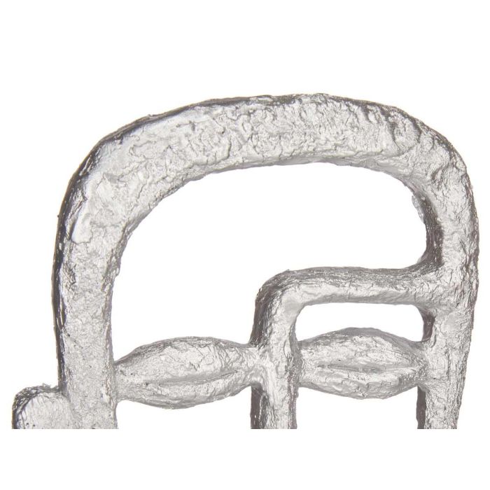 Giftdecor Cara con Base Plata Poliresina 19.5 x 38 x 10.5 cm (Set de 4)