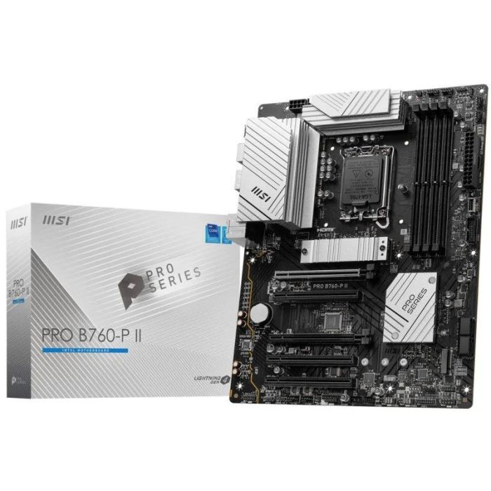 MSI PRO B760-P II Placa Base Intel B760 LGA 1700 ATX DDR5 256GB RAM compatible con Intel Core i3/i5/i7/Celeron/Pentium Gold PCIe 4.0 2.5G Ethernet