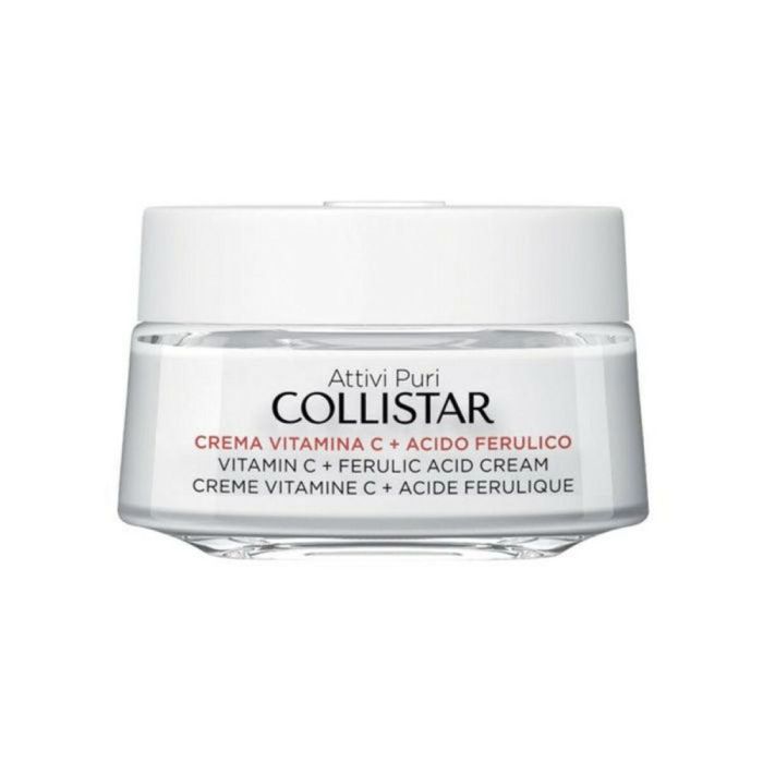 Collistar ATTIVI PURI Crema Vitamina C + Ácido Ferúlico, Tratamiento Facial Hidratante Efecto Flash Antioxidante 50 ml