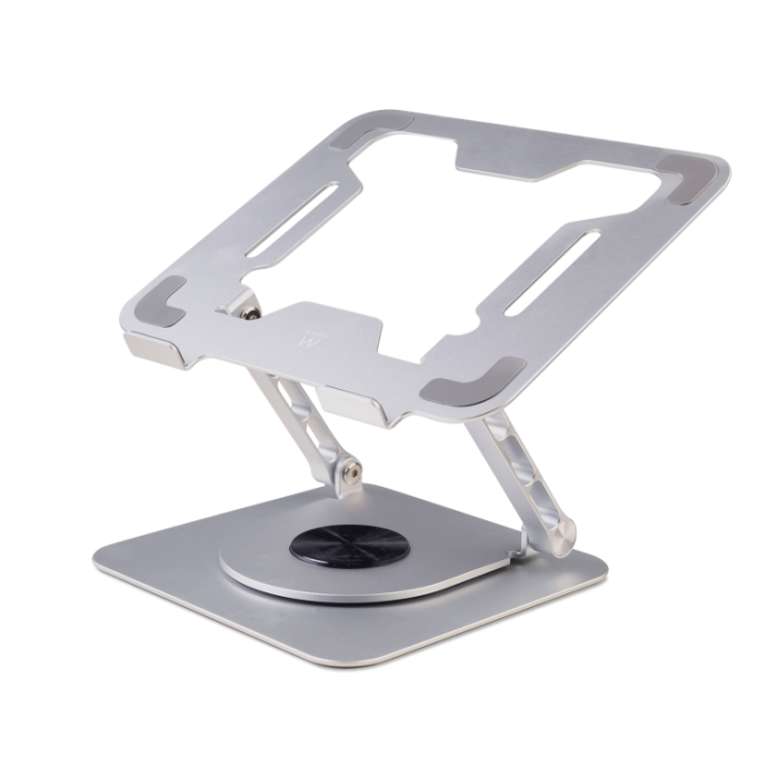 Ewent Soporte Portátil EW1267 para Mesa, Aluminio, Rotación 360°, Ajuste Ergonómico, Refrigeración, hasta 17.3 Pulgadas