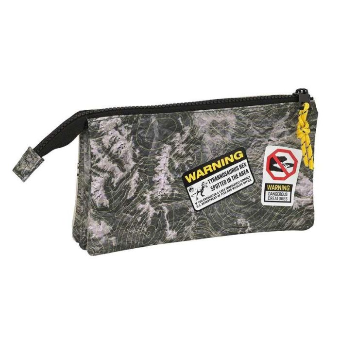 Portatodo Triple Jurassic World Warning Gris 22 x 12 x 3 cm 1 Portatodo Triple Jurassic World Warning Gris 22 x 12 x 3 cm 1