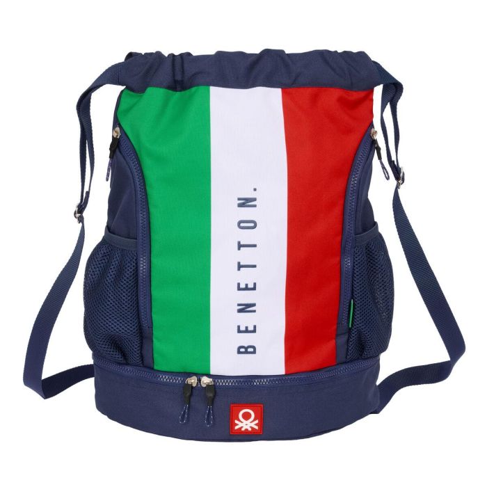 Bolsa Mochila con Cuerdas Benetton Flag Azul marino 35 x 40 x 1 cm