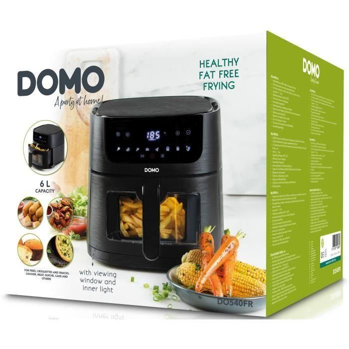 Freidora de aire caliente - DOMO - DO540FR - 6L - Pantalla digital - 8 programas - Deli-Fryer 3 Freidora de aire caliente - DOMO - DO540FR - 6L - Pantalla digital - 8 programas - Deli-Fryer 3