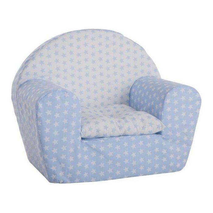 Creaciones Llopis Sillón para Bebé Azul Estrellas con Cojín, Poliéster y Acrílico, 44x34x53 cm, desde Nacimiento Creaciones Llopis Sillón para Bebé Azul Estrellas con Cojín, Poliéster y Acrílico, 44x34x53 cm, desde Nacimiento
