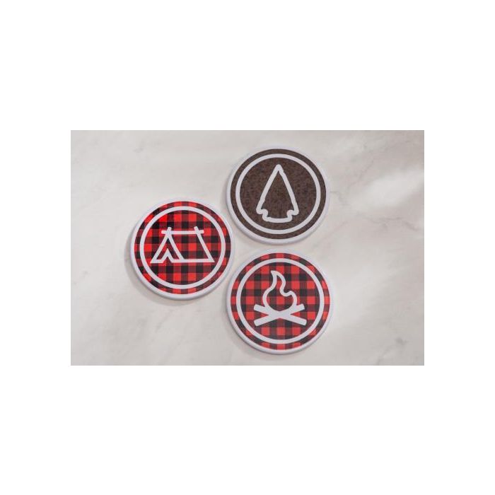 Cricut 2006582 Posavasos Redondos Blancos - Pack de 4