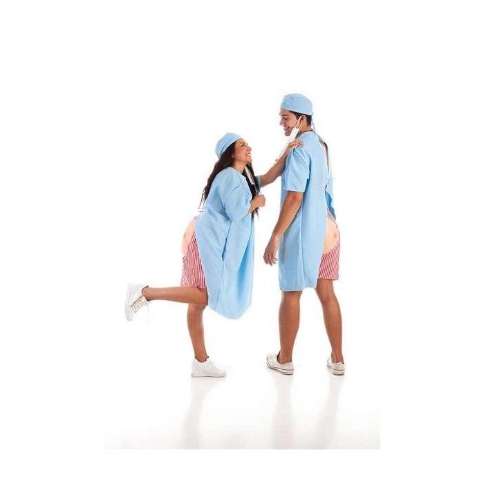 Creaciones Llopis Disfraz Adulto Enfermo de Hospital Talla XXL, Set Completo que Incluye Bata, Pantalón, Gorro y Mascarilla, Multicolor 2 Creaciones Llopis Disfraz Adulto Enfermo de Hospital Talla XXL, Set Completo que Incluye Bata, Pantalón, Gorro y Mascarilla, Multicolor 2