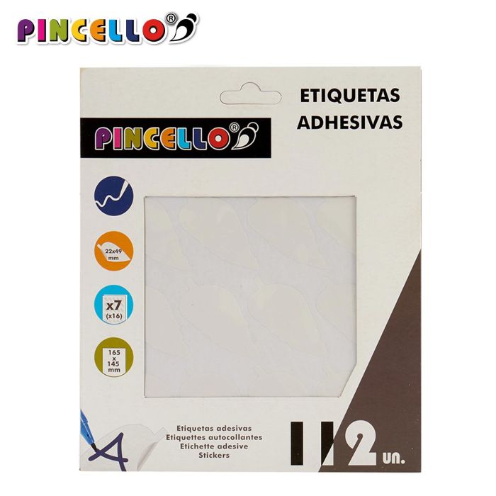 Etiquetas Adhesivas 22X49Mm Hojas 7 Pags Pincello (120 Unidades) 1 Etiquetas Adhesivas 22X49Mm Hojas 7 Pags Pincello (120 Unidades) 1