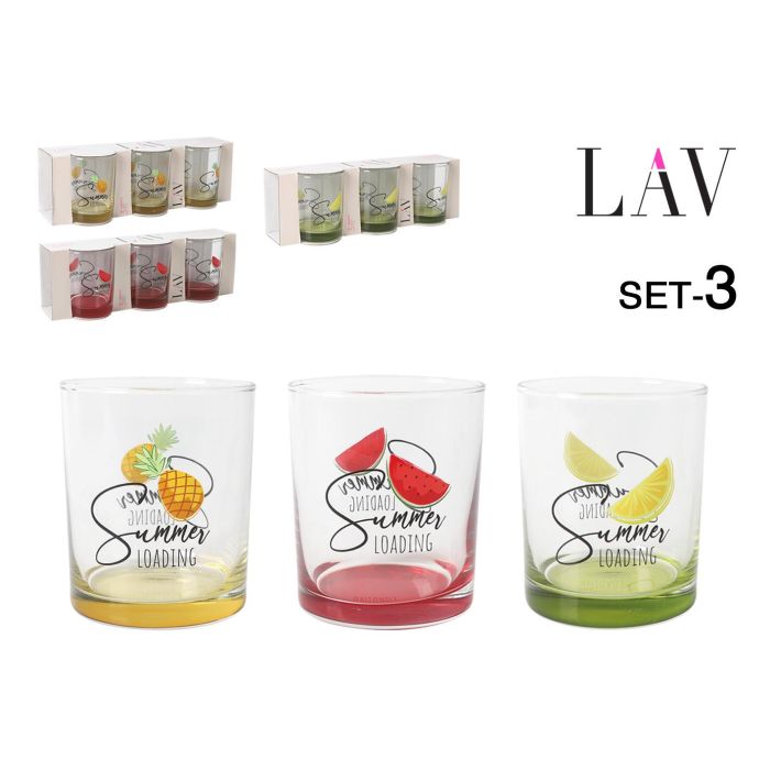 Set 3 Vasos Summer 280 cc - LAV (6 Cajas) Set 3 Vasos Summer 280 cc - LAV (6 Cajas)
