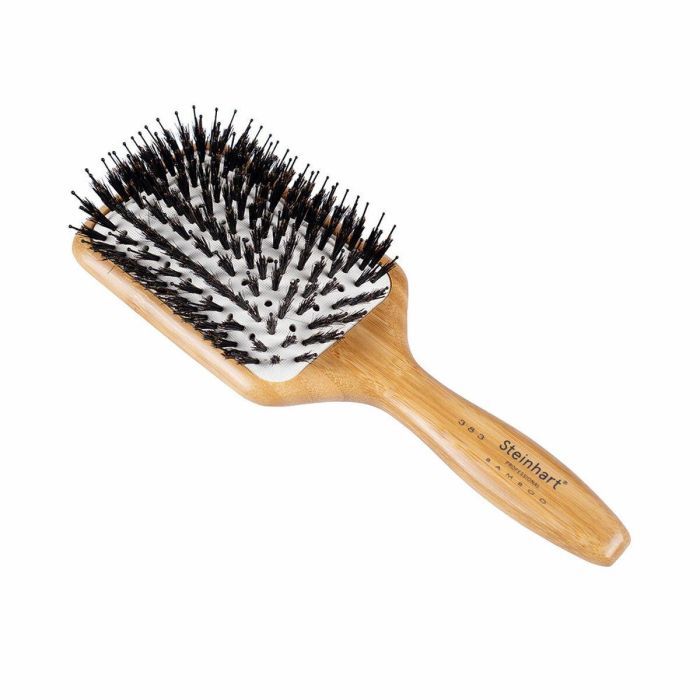 Steinhart Cepillo Paddle Bamboo Vent Cushion para Cabello, Secado Rápido, Cerdas de Jabalí Alisado Suave, Púas Reciclables 85x250 mm Steinhart Cepillo Paddle Bamboo Vent Cushion para Cabello, Secado Rápido, Cerdas de Jabalí Alisado Suave, Púas Reciclables 85x250 mm