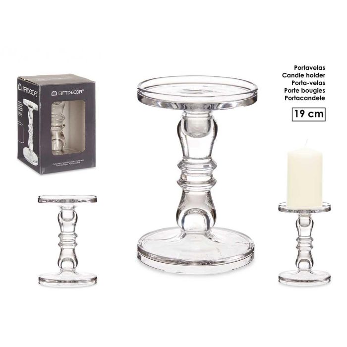 Candelabro Cristal Anillo S 19Cm Giftdecor (12 Unidades) Candelabro Cristal Anillo S 19Cm Giftdecor (12 Unidades)