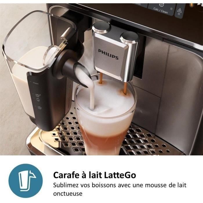 Philips EP2336/40 Cafetera espresso automática Silent Brew 4 bebidas LatteGo Cromo negro 4 Philips EP2336/40 Cafetera espresso automática Silent Brew 4 bebidas LatteGo Cromo negro 4