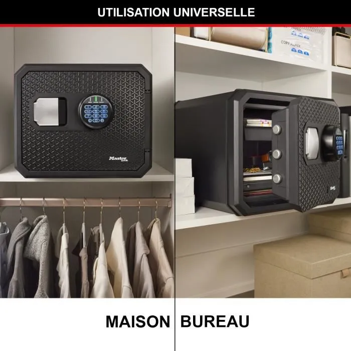 Master Lock Caja Fuerte FPW082FTCML Ignífuga y Resistente al Agua con Combinación Electrónica Formato L 5