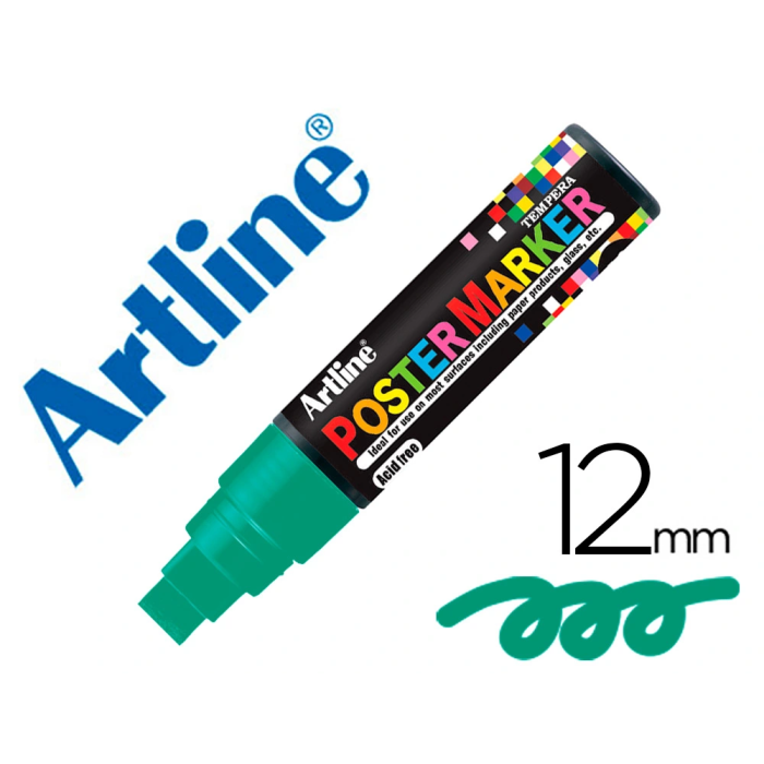 Artline EPP-12 Rotulador para Carteleria Punta Redonda 12 mm Color Verde 0 Artline EPP-12 Rotulador para Carteleria Punta Redonda 12 mm Color Verde 0