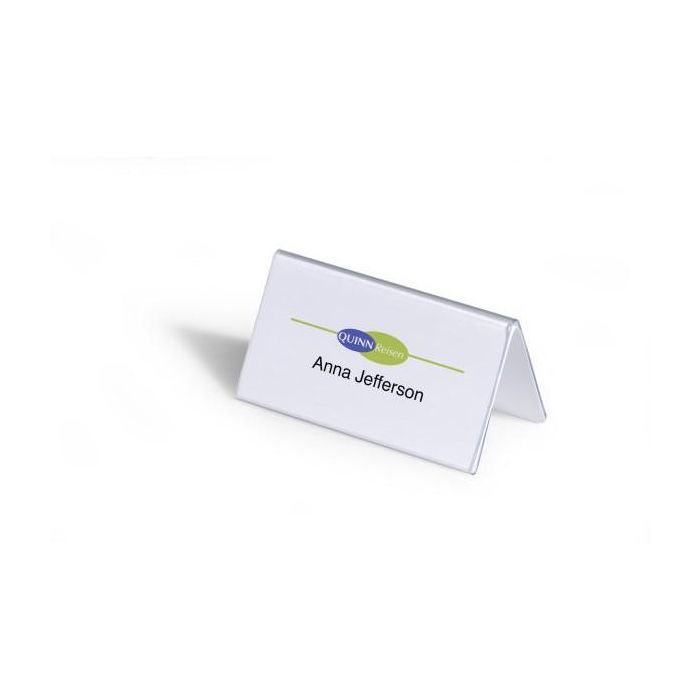Durable Caja de 25 Portanombres Rígidos PVC 104x100mm para Conferencias y Eventos 8051-19 3 Durable Caja de 25 Portanombres Rígidos PVC 104x100mm para Conferencias y Eventos 8051-19 3