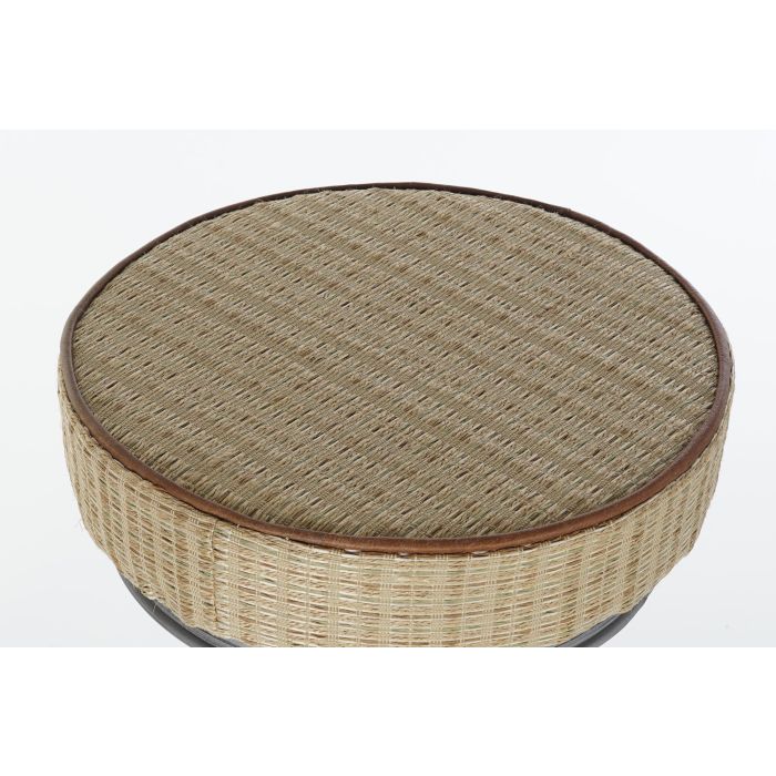 DKD Home Decor Taburete de Bar Balines de Metal y Ratán Marrón Claro y Plateado, Altura de Asiento 82 cm 1 DKD Home Decor Taburete de Bar Balines de Metal y Ratán Marrón Claro y Plateado, Altura de Asiento 82 cm 1